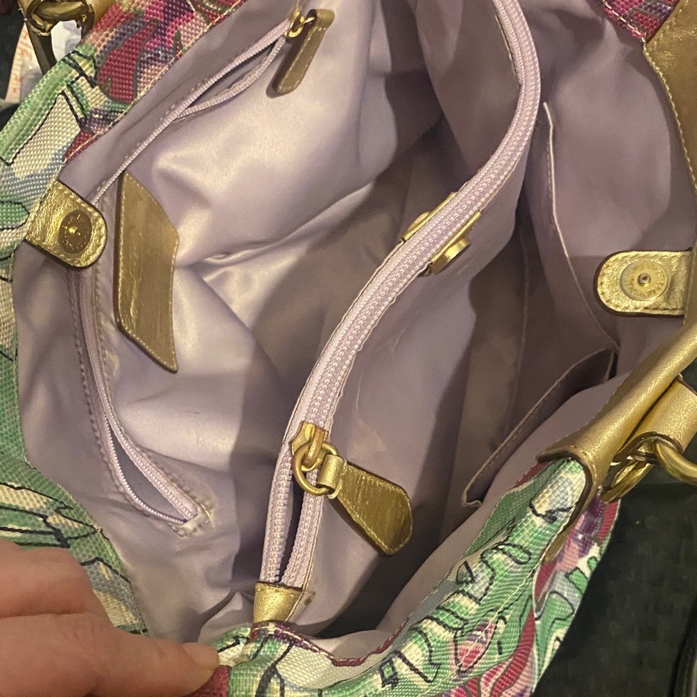 Coach limited edition Ashley Iris Floral  Hobo Floral Satchel Gold Trim f16259 - Picture 6 of 11